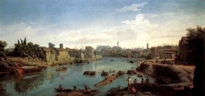 WITTEL, Caspar Andriaans van Rome, the Tiber near the Porto di Ripa Grande